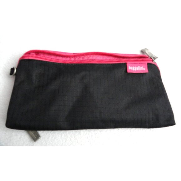 Baggallini Bright Pink and Black Zip Zip Bag - Picture 2 of 5